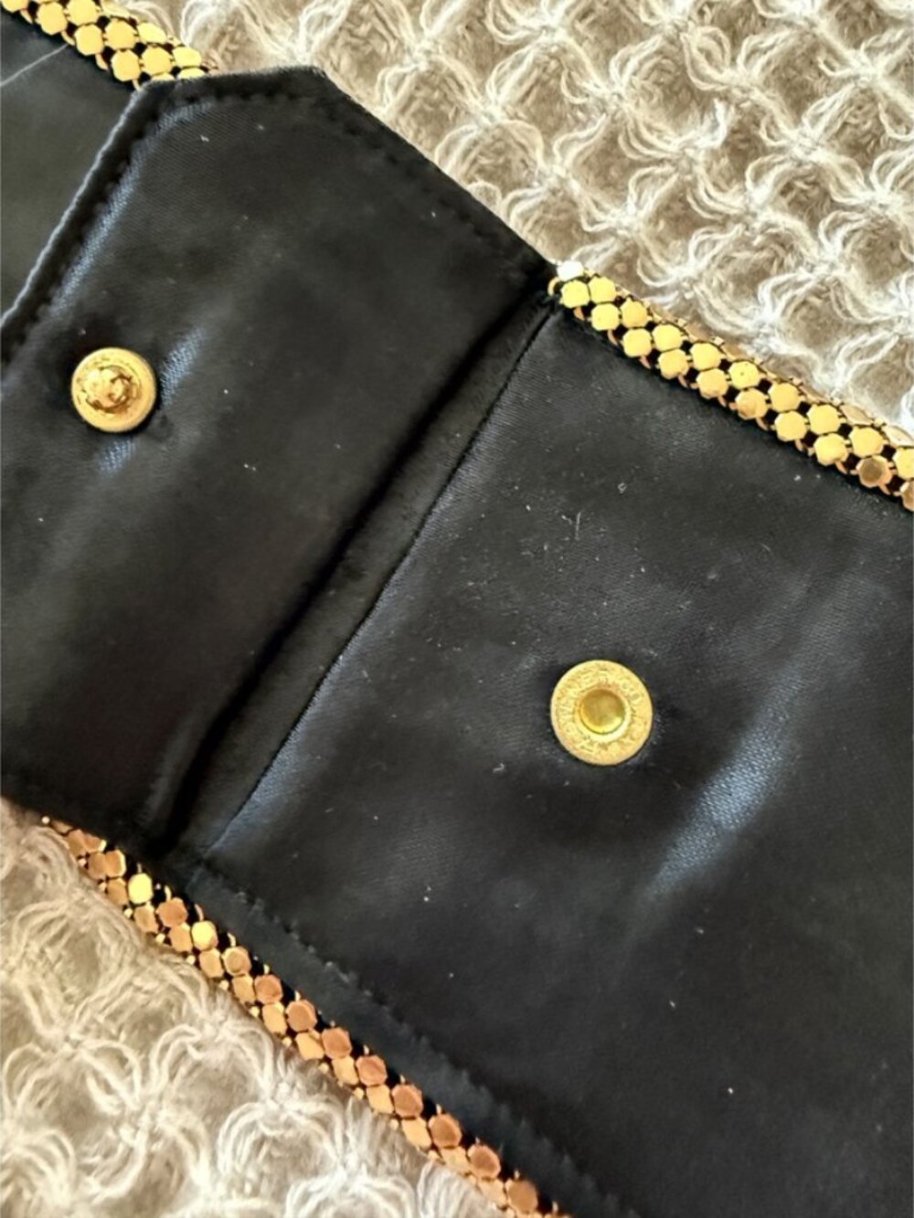Whiting & Davis Vtg Gold Mesh Mates Wallet DISCO Chainmail Studio 54 - Picture 4 of 11